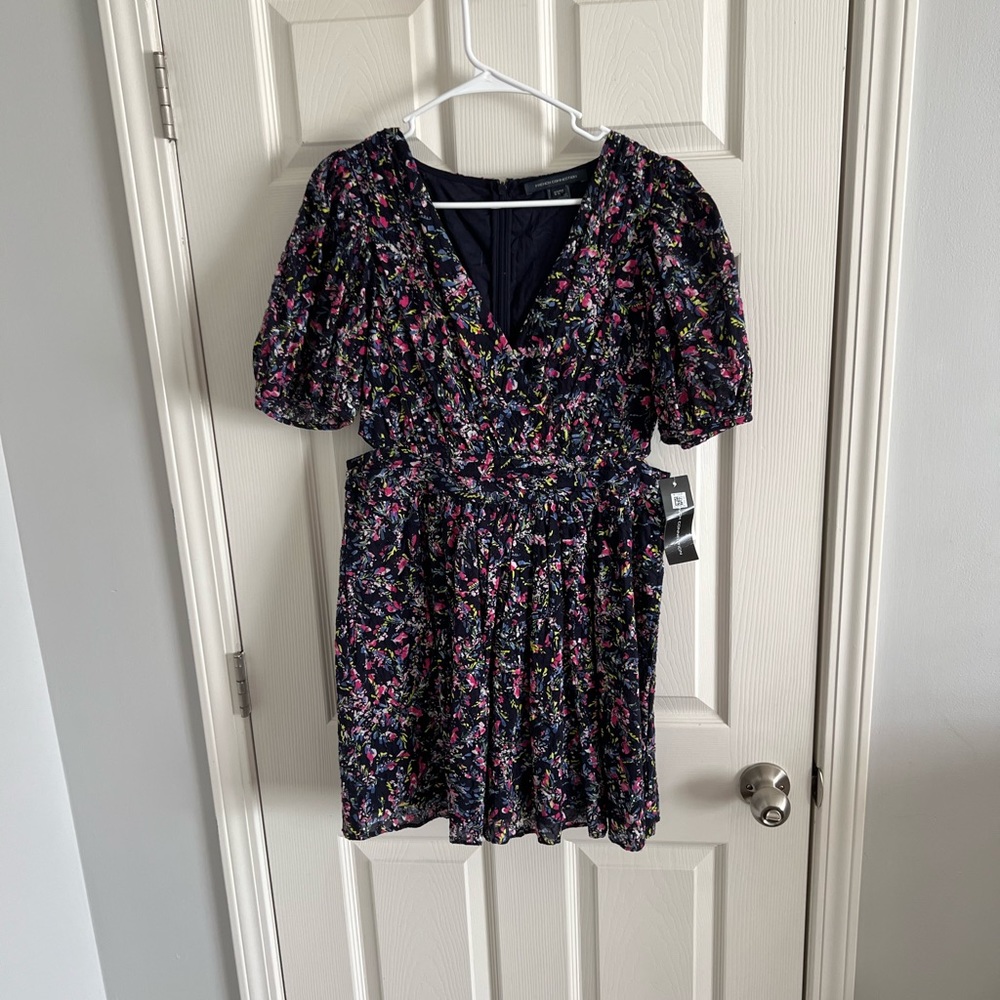V Neck Mini Dress